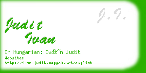 judit ivan business card